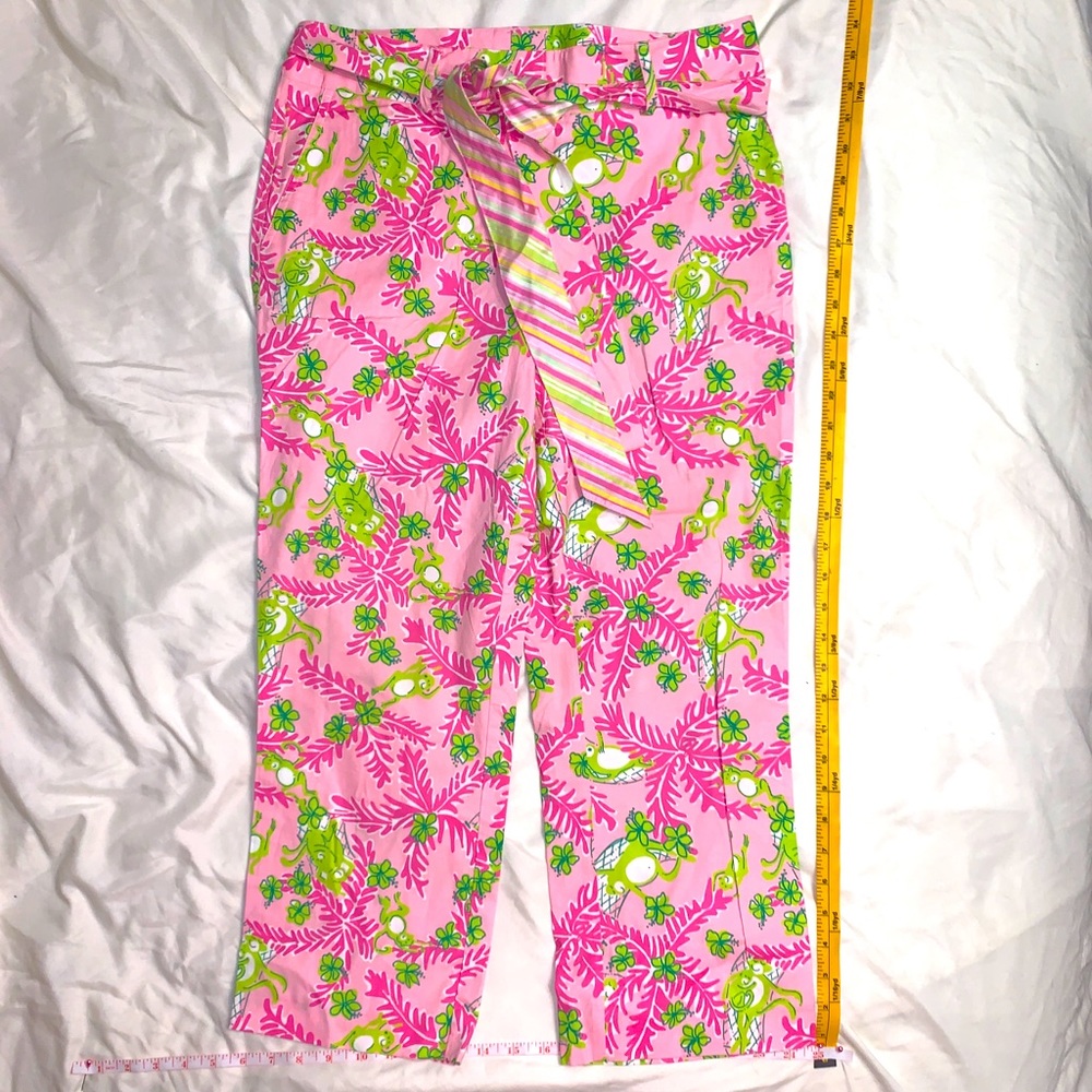EUC Lilly Pulitzer Monkey Pants with Belt